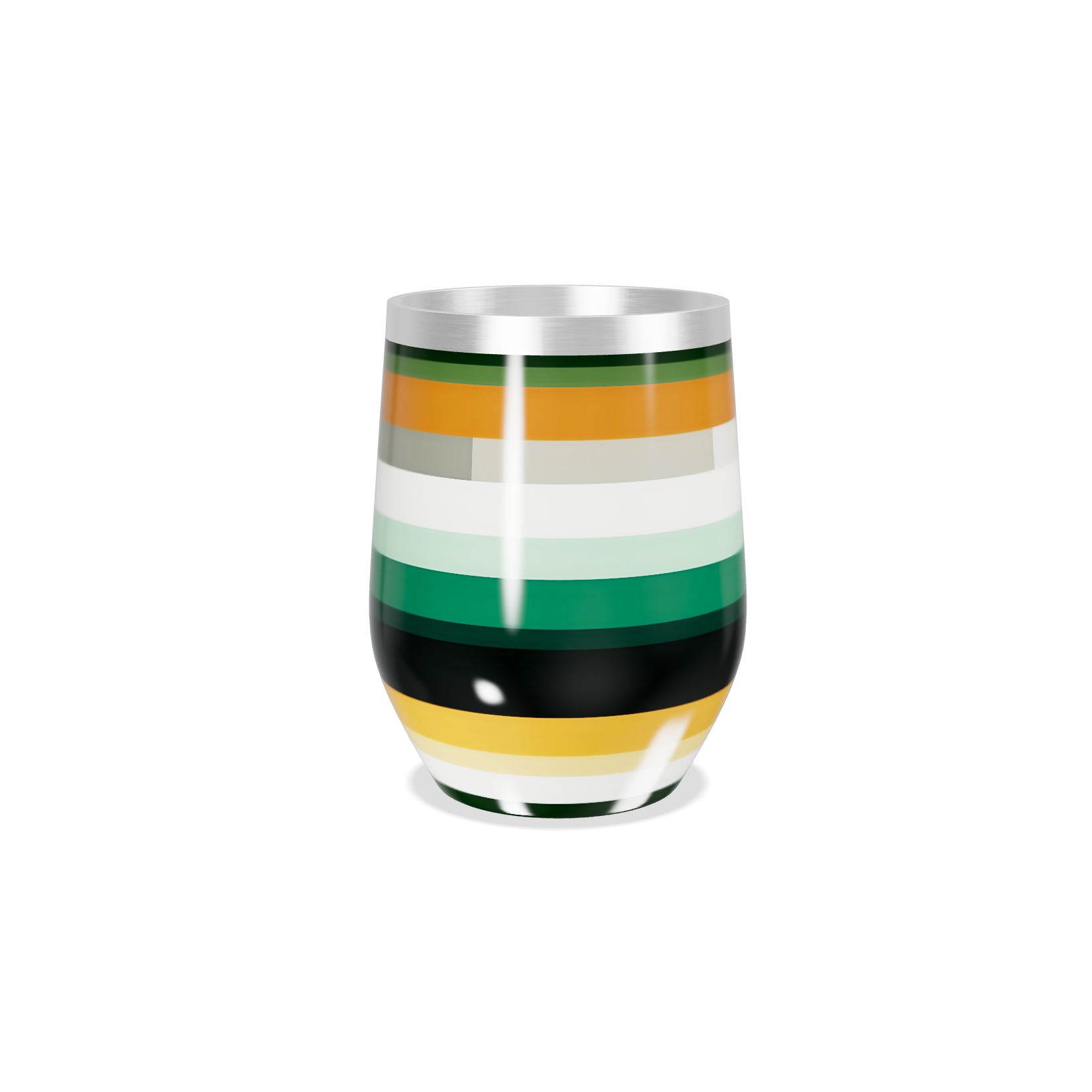 Copo Térmico Slim Listrado Colorido Inox