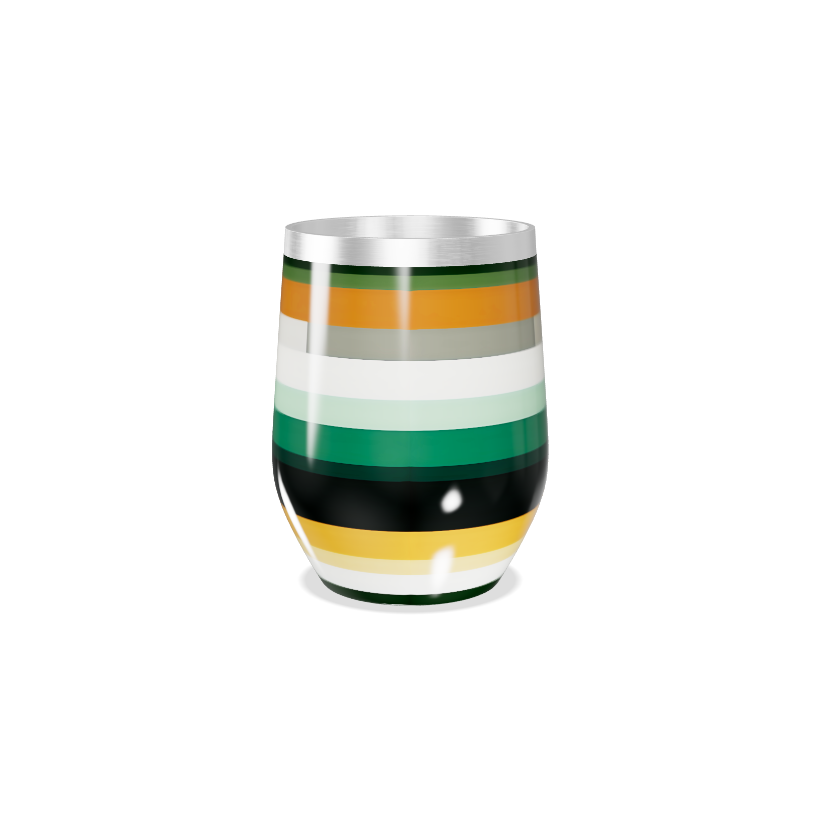 Copo Térmico Slim Listrado Colorido Inox