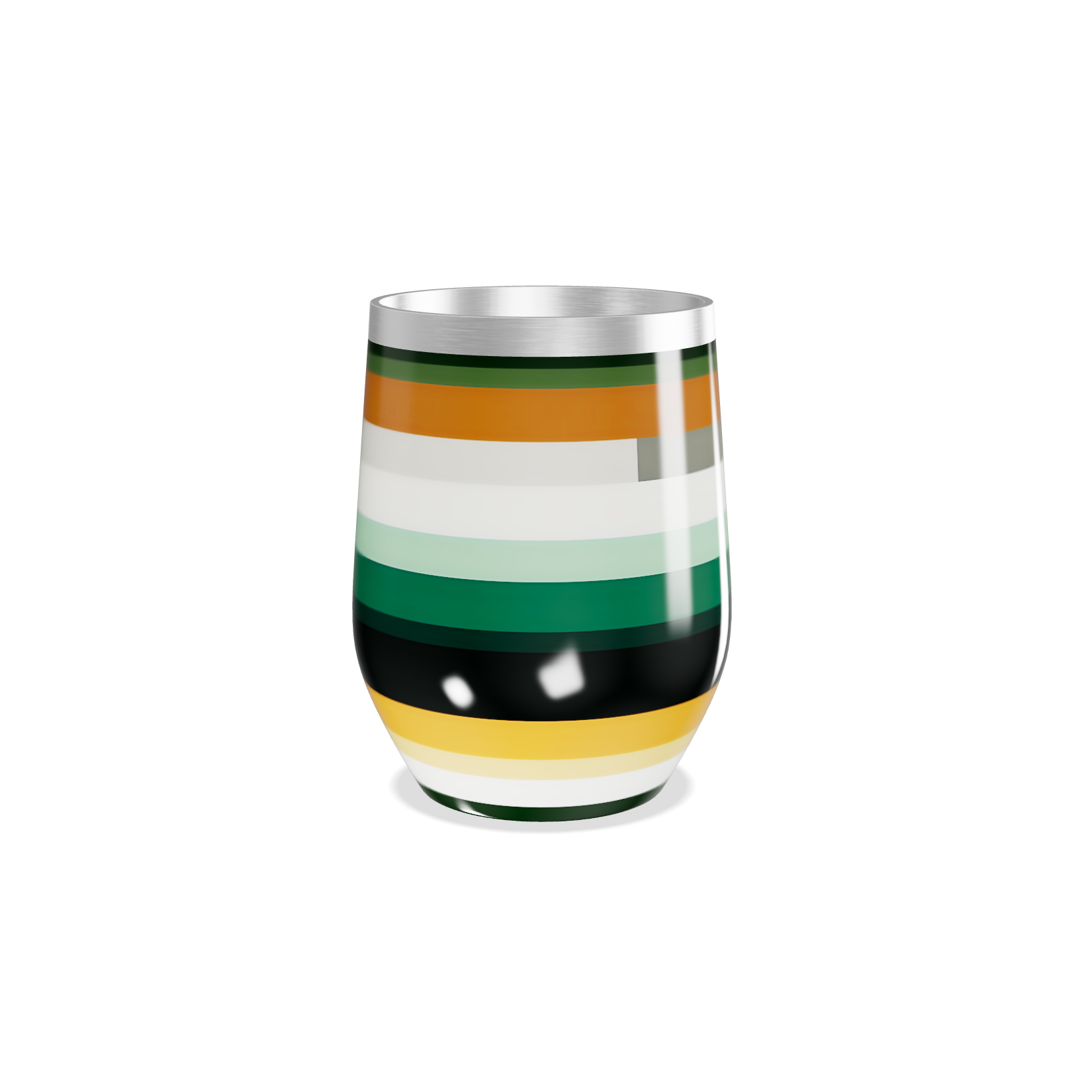 Copo Térmico Slim Listrado Colorido Inox