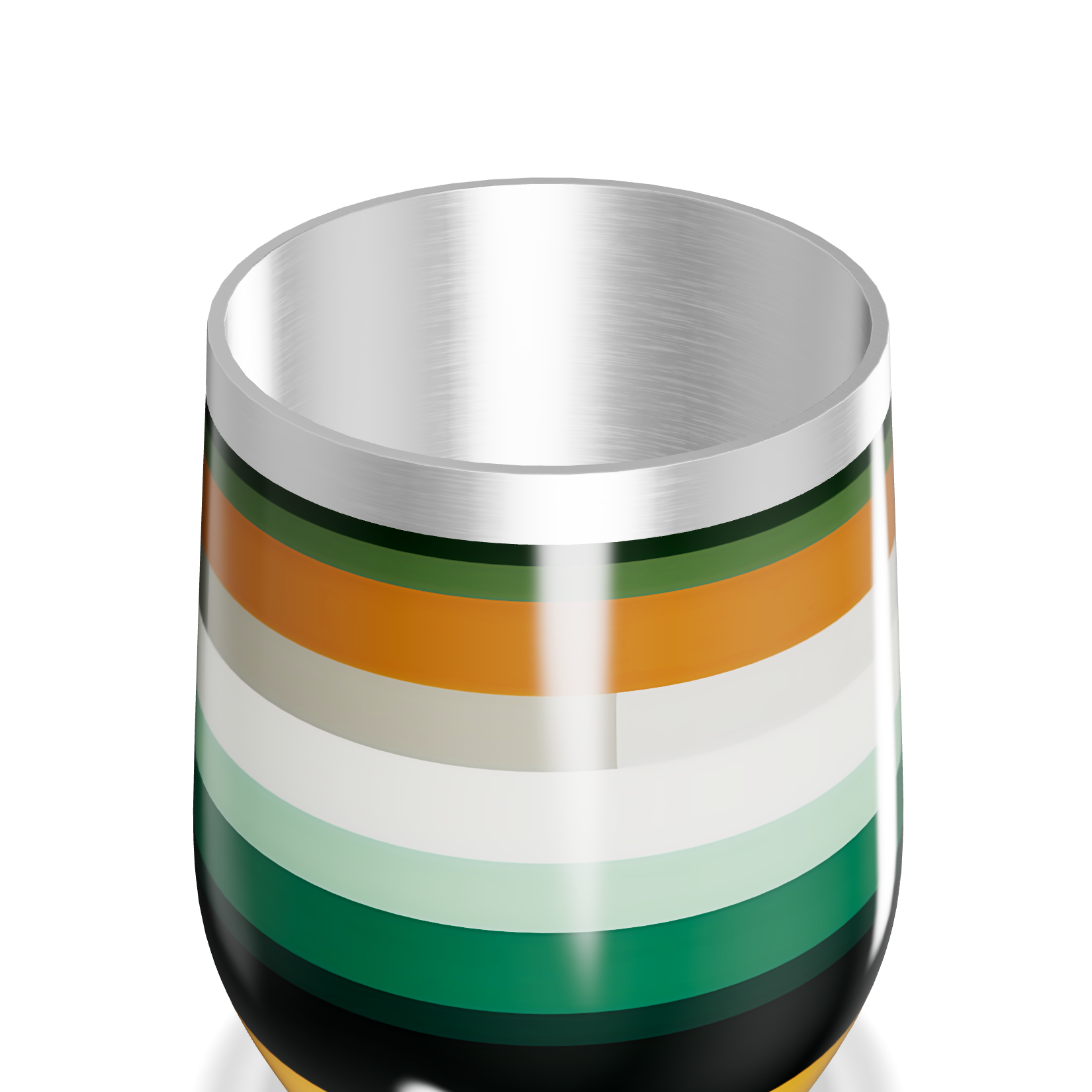 Copo Térmico Slim Listrado Colorido Inox