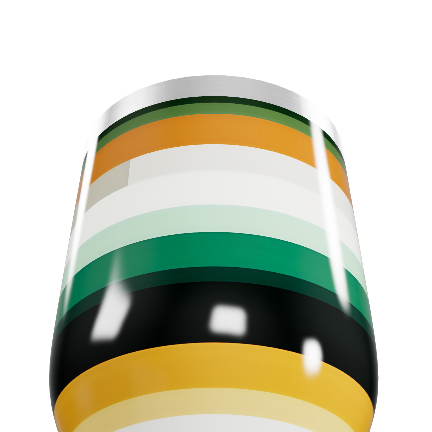 Copo Térmico Slim Listrado Colorido Inox