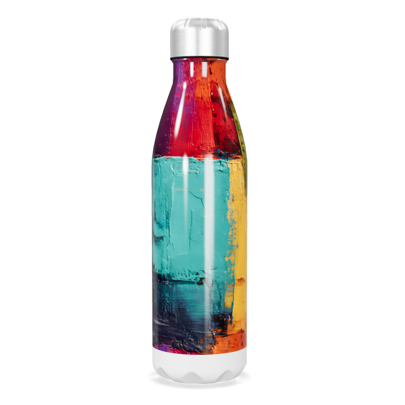 Garrafa Inox - Estampa Colorida Abstrata
