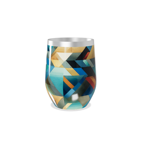 Copo Térmico Slim - Estampa Geométrica Colorida