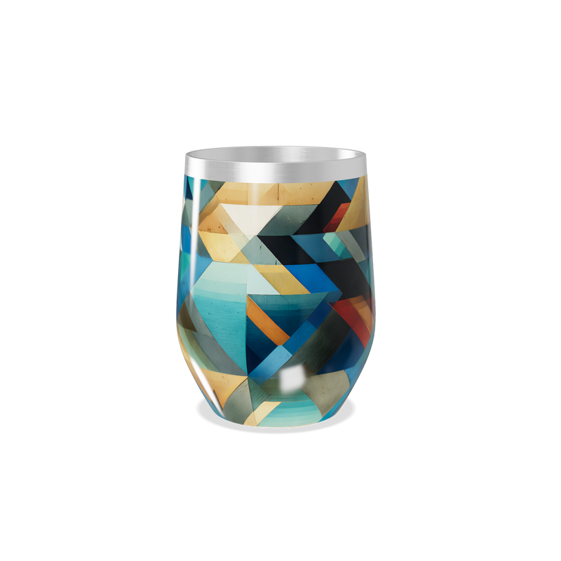 Copo Térmico Slim - Estampa Geométrica Colorida