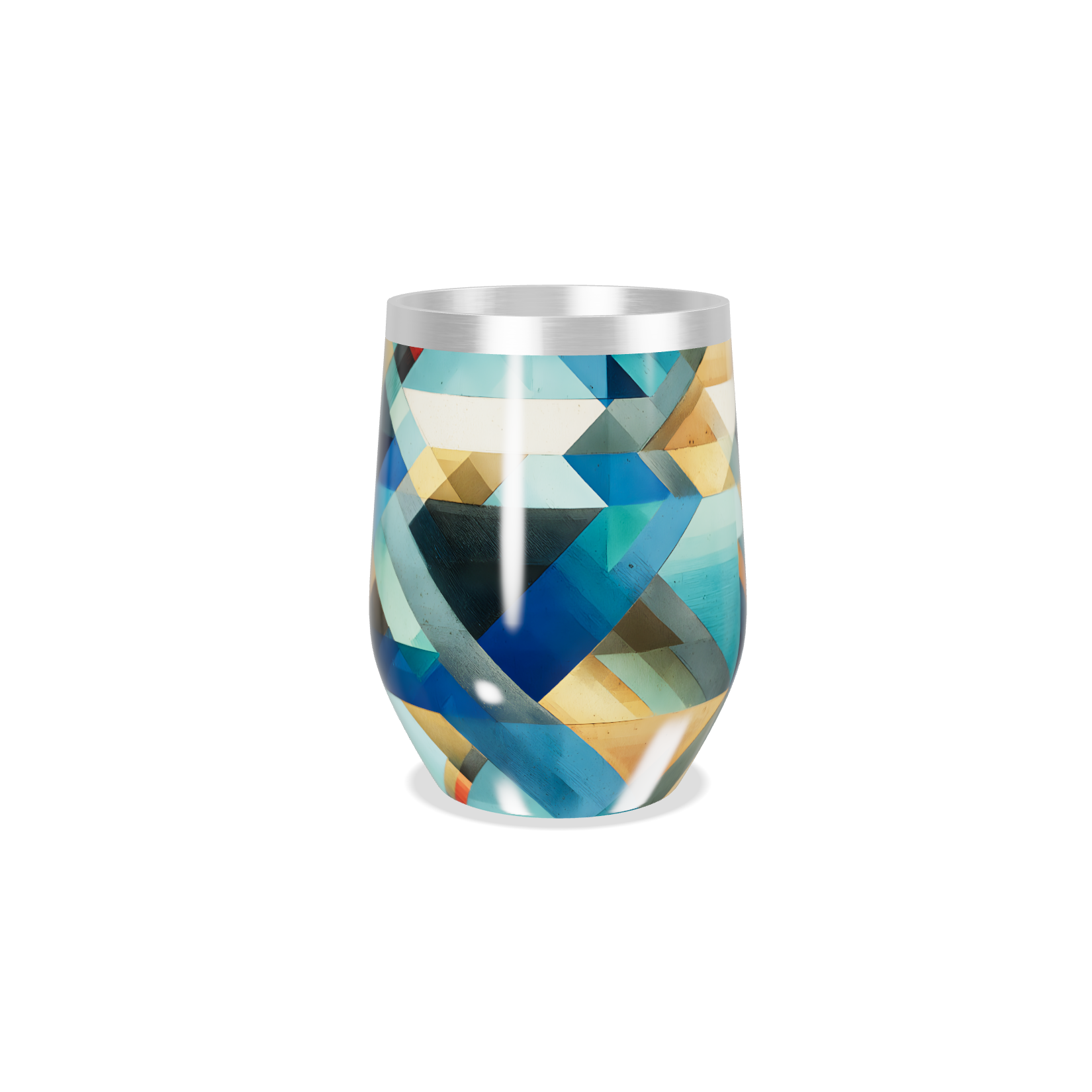 Copo Térmico Slim - Estampa Geométrica Colorida