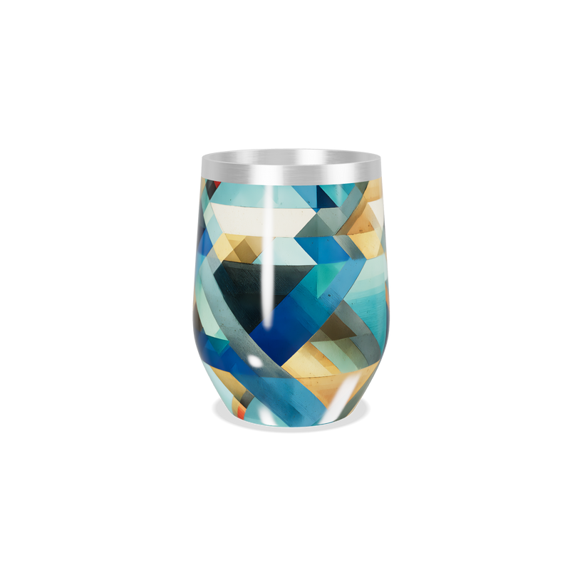 Copo Térmico Slim - Estampa Geométrica Colorida