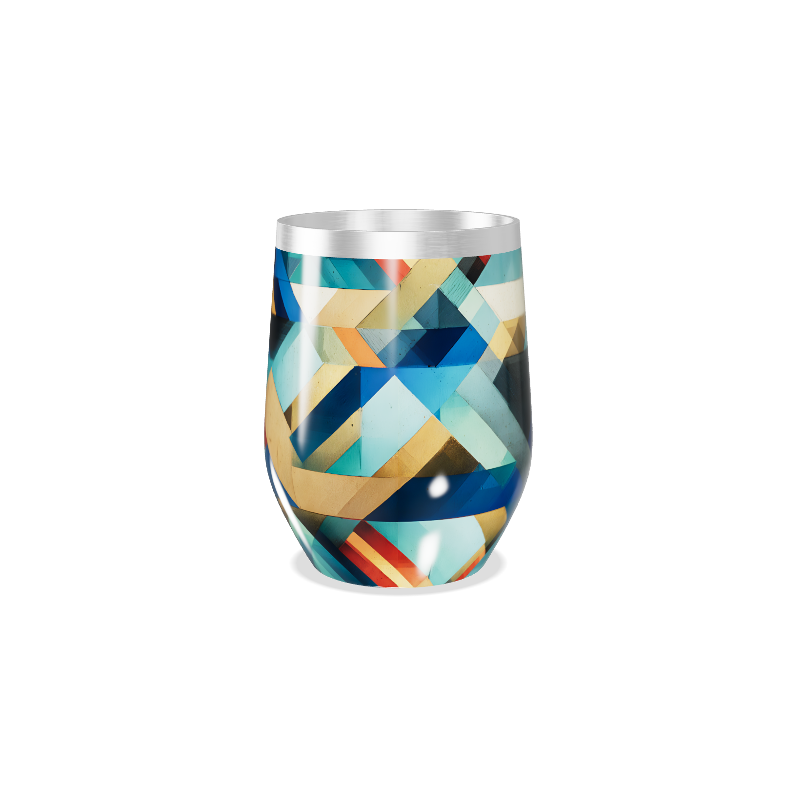 Copo Térmico Slim - Estampa Geométrica Colorida