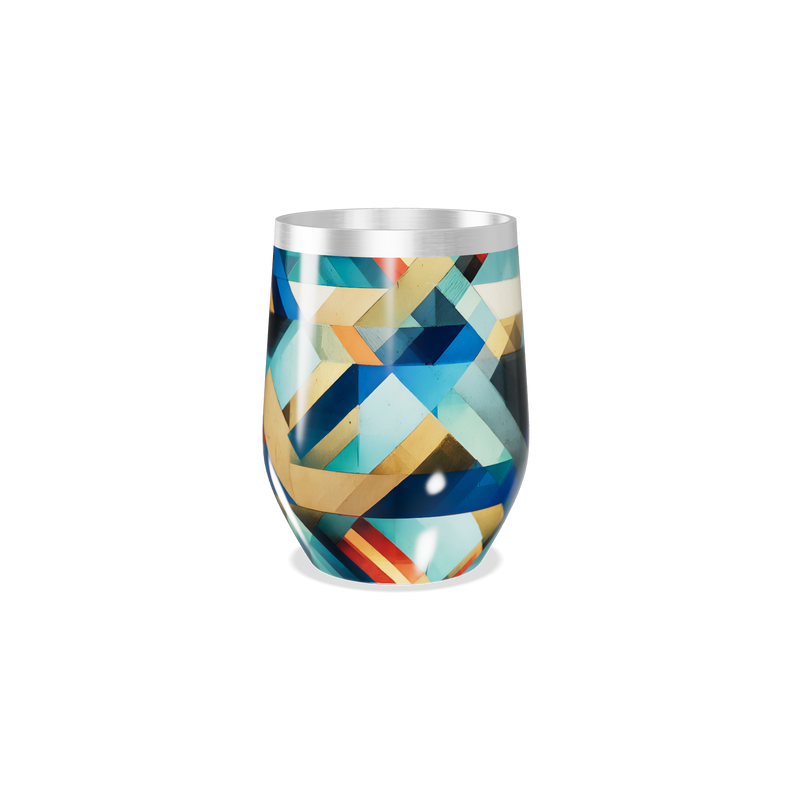 Copo Térmico Slim - Estampa Geométrica Colorida