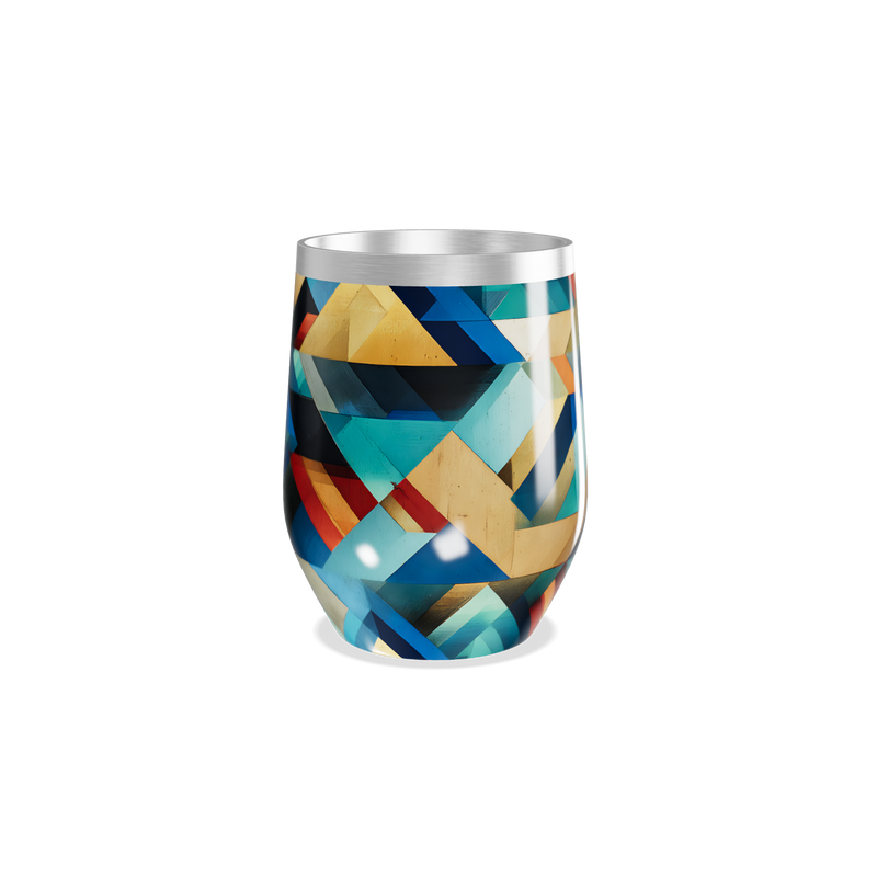 Copo Térmico Slim - Estampa Geométrica Colorida