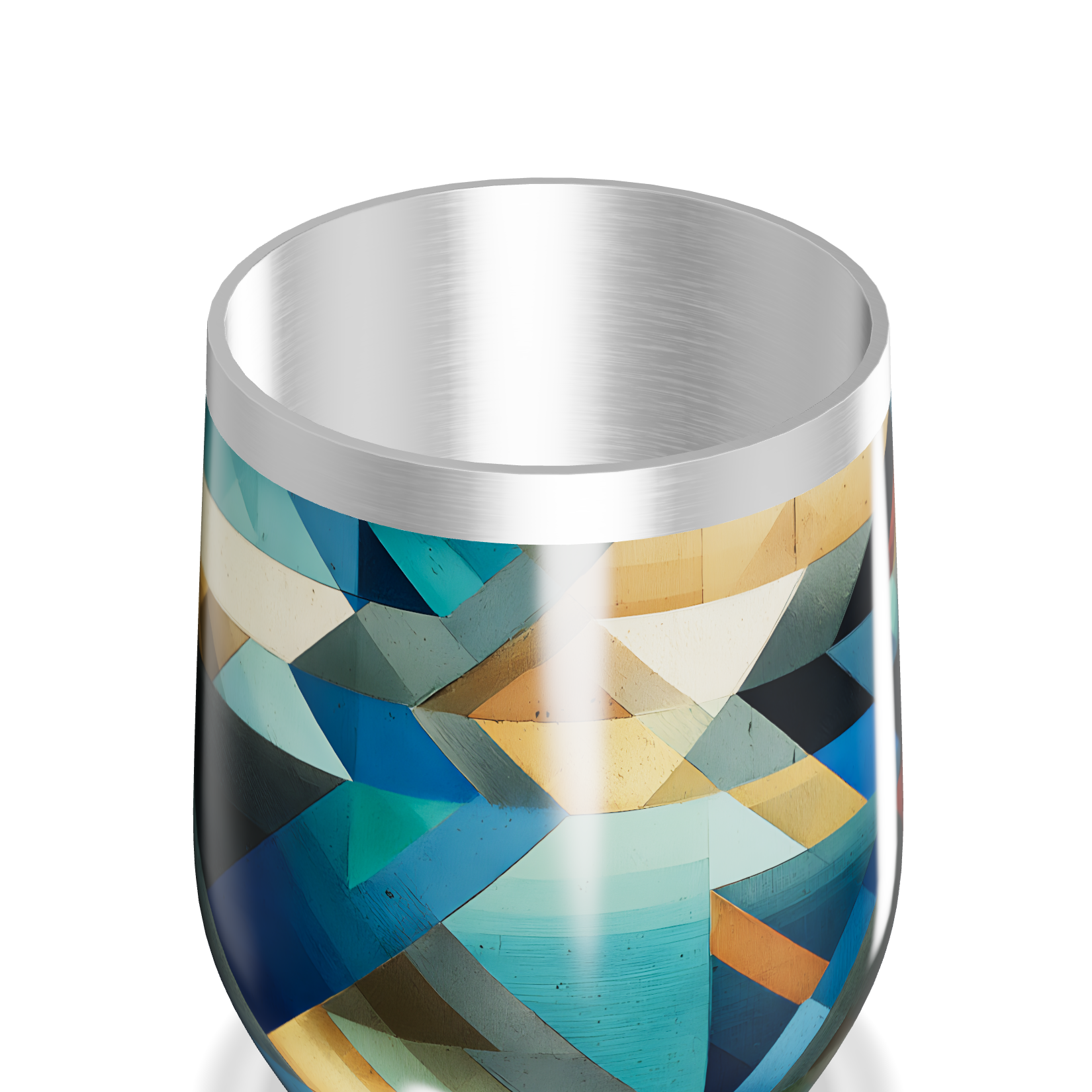 Copo Térmico Slim - Estampa Geométrica Colorida