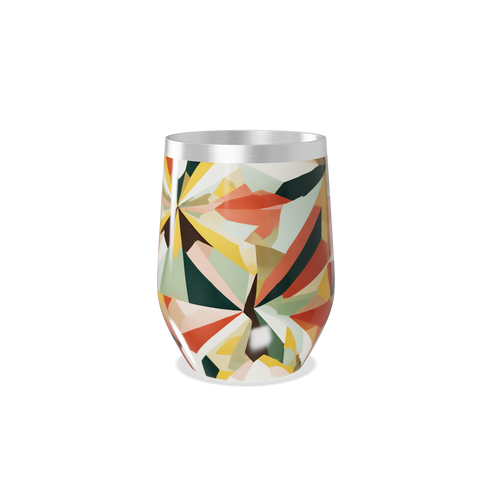 Copo Térmico Slim - Colorido Geométrico Aço Inox