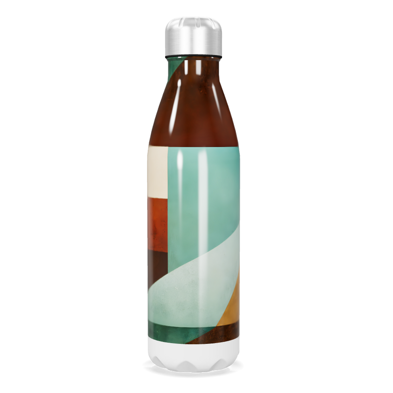 Garrafa Inox - Estampa Geométrica Colorida