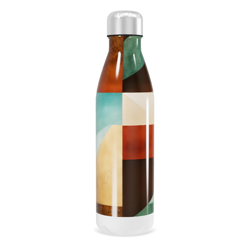 Garrafa Inox - Estampa Geométrica Colorida
