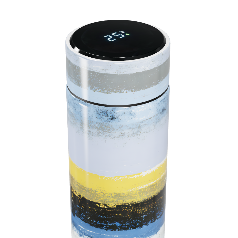 Garrafa Térmica Touch - Listras Coloridas Aço