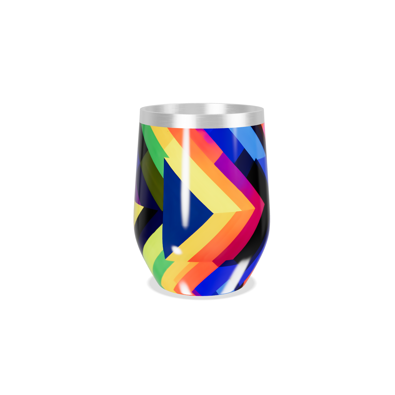 Copo Térmico Slim - Estampa Geométrica Colorida