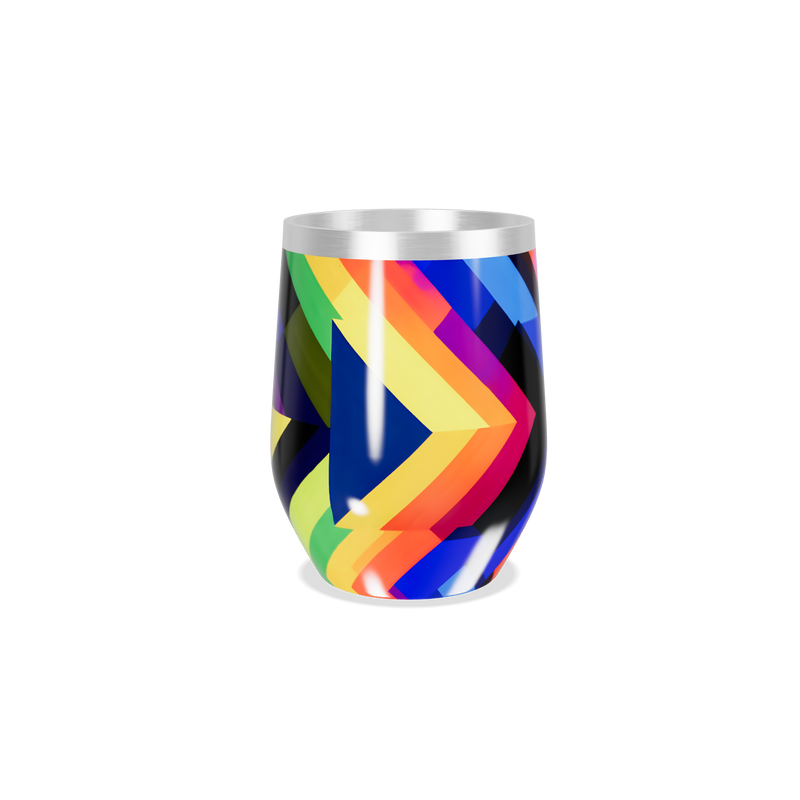 Copo Térmico Slim - Estampa Geométrica Colorida