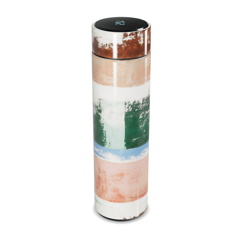 Garrafa Térmica Touch - Listras Multicoloridas