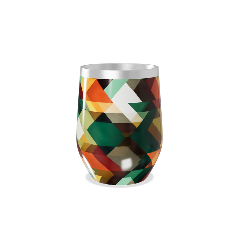 Copo Térmico Slim - Estampa Geométrica Colorida