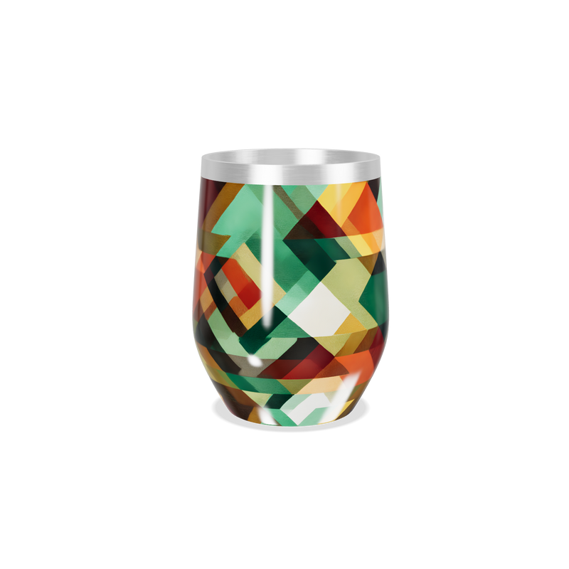 Copo Térmico Slim - Estampa Geométrica Colorida