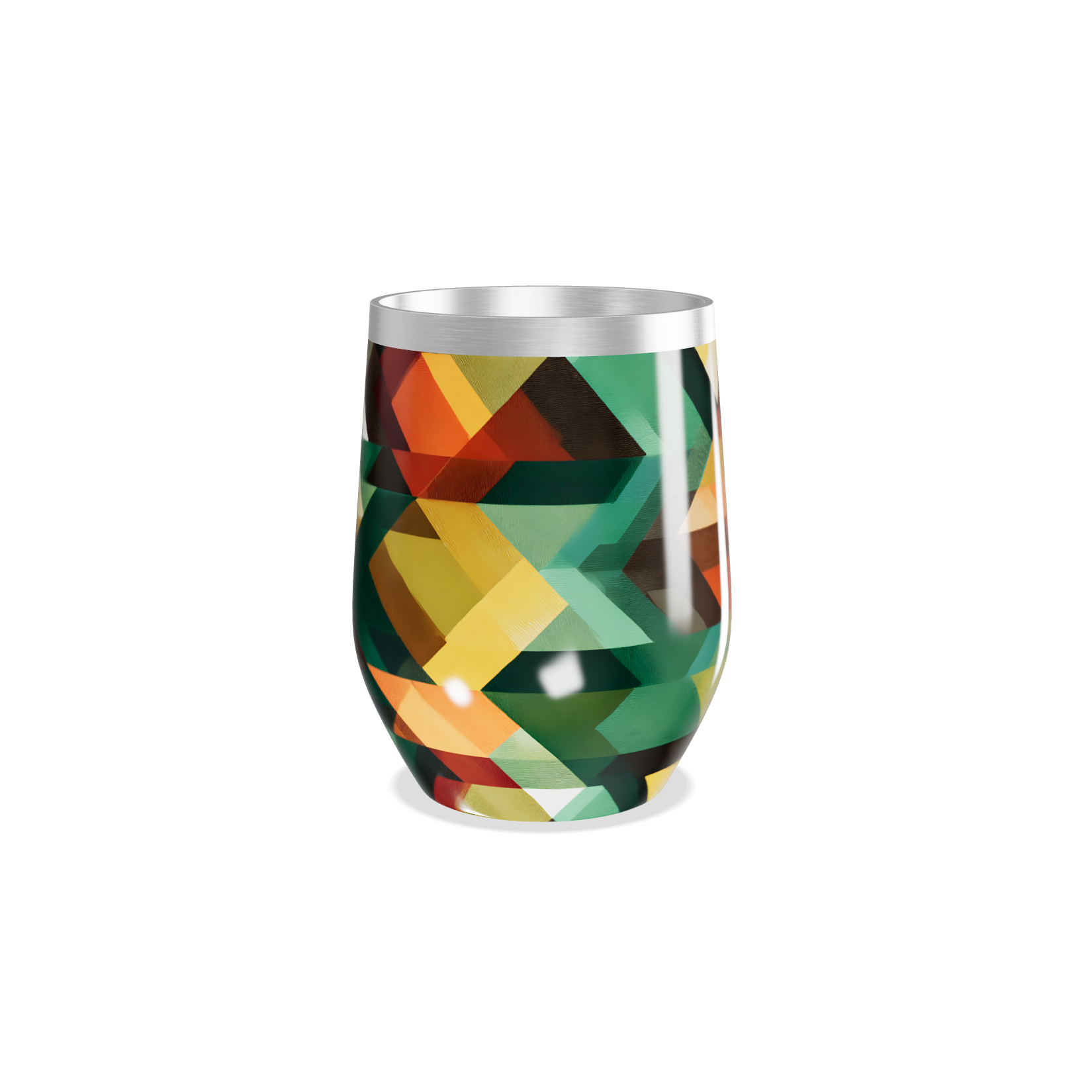 Copo Térmico Slim - Estampa Geométrica Colorida