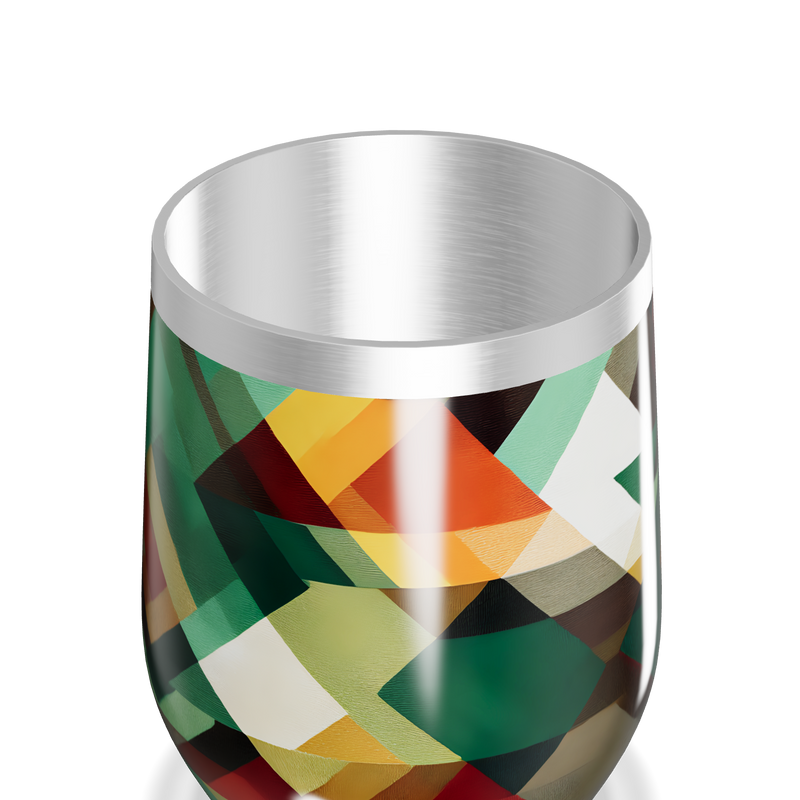 Copo Térmico Slim - Estampa Geométrica Colorida