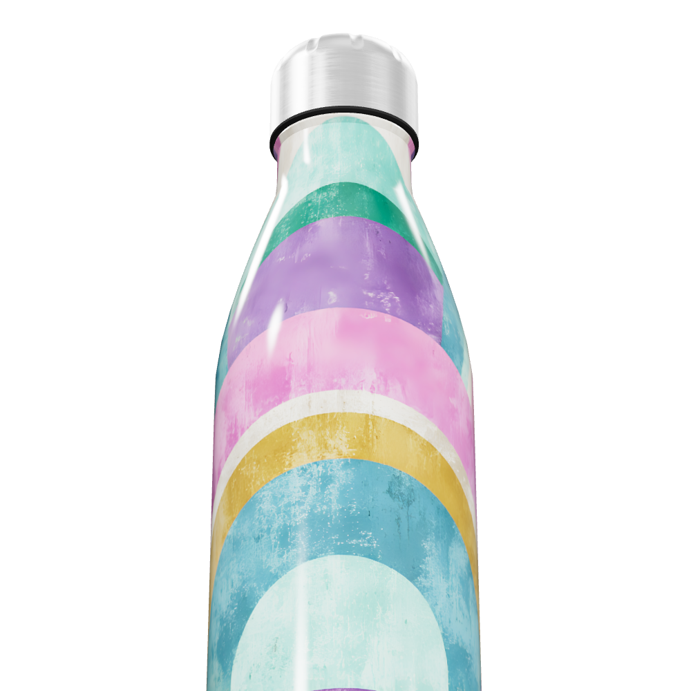 Garrafa Inox - Estampa Colorida Retrô