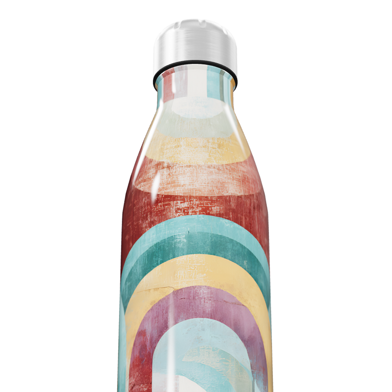 Garrafa Inox - Estampa Arcos Multicoloridos