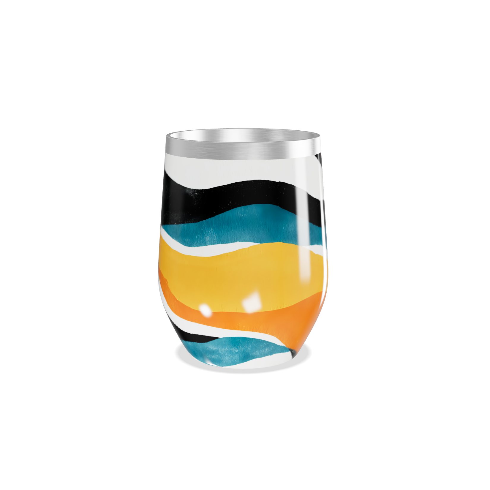 Copo Térmico Slim - Listras Coloridas Aço Inox