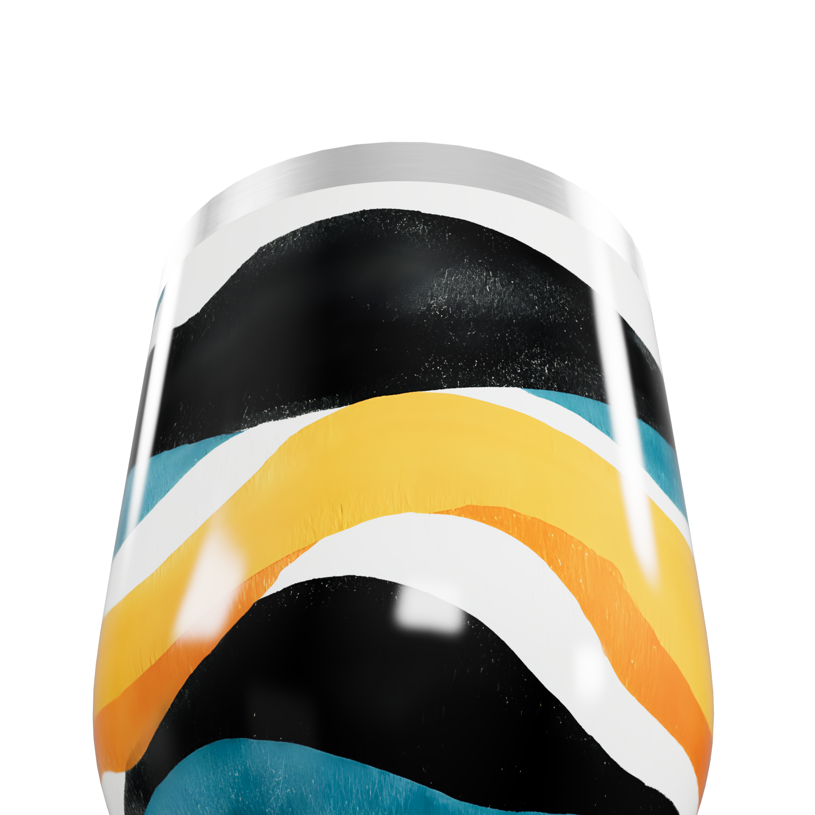 Copo Térmico Slim - Listras Coloridas Aço Inox