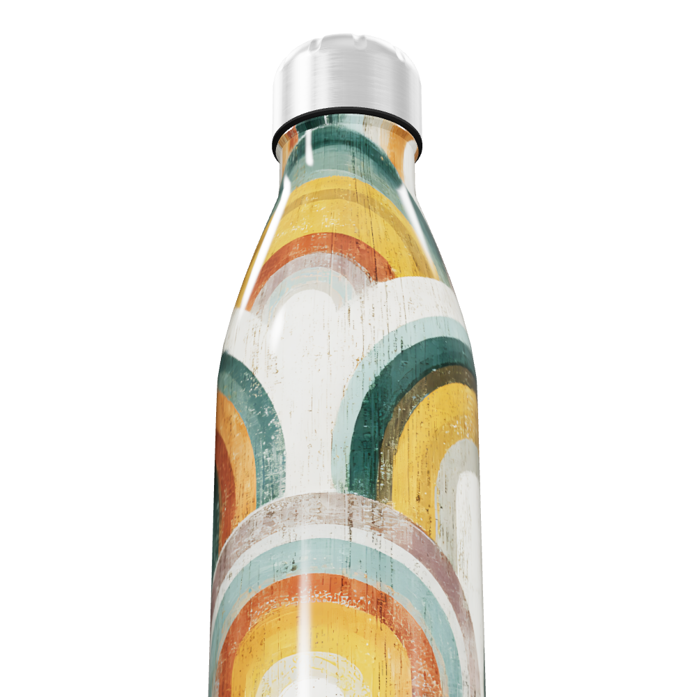 Garrafa Inox - Estampa Arco-íris Colorida