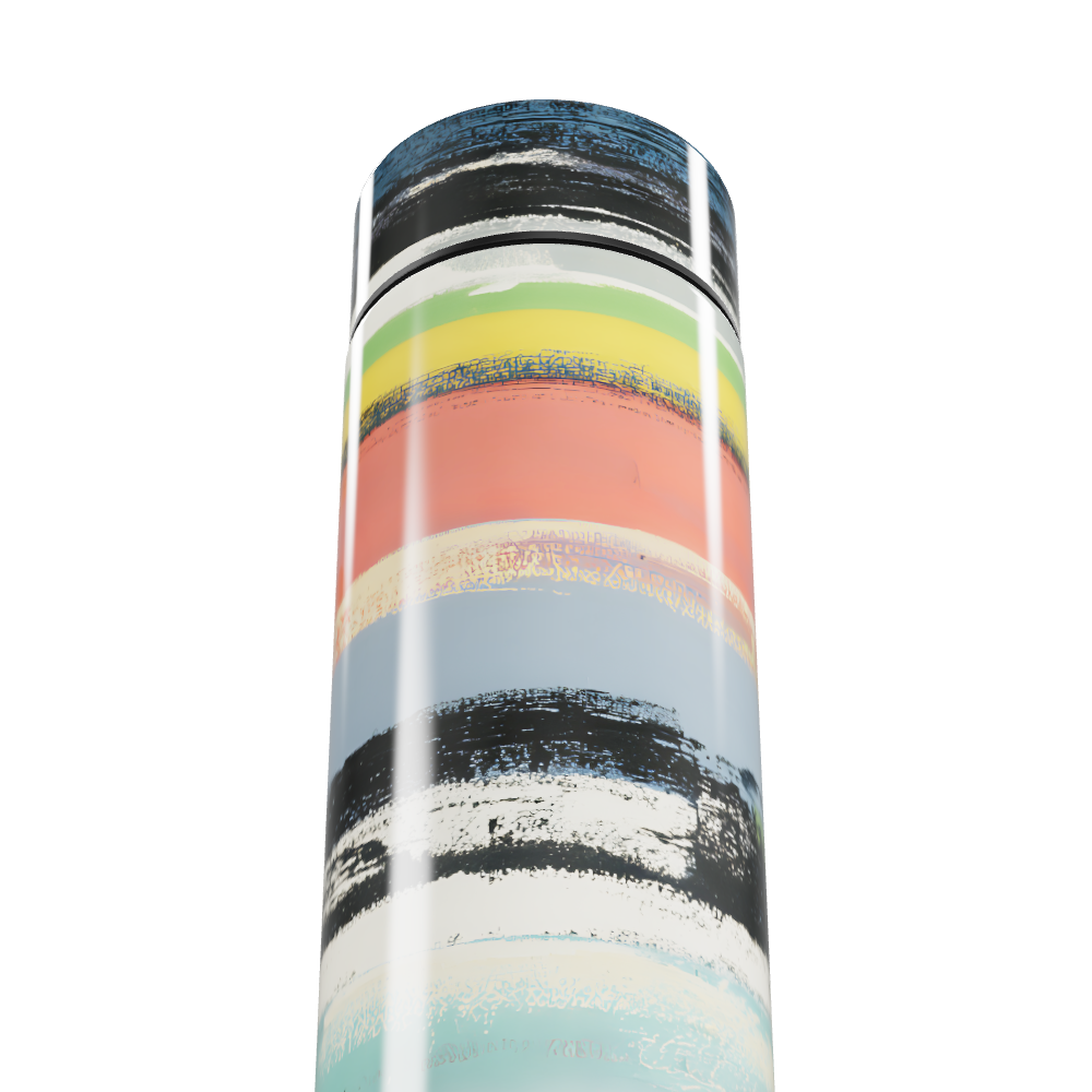 Garrafa Térmica Touch Listrada Multicolorida