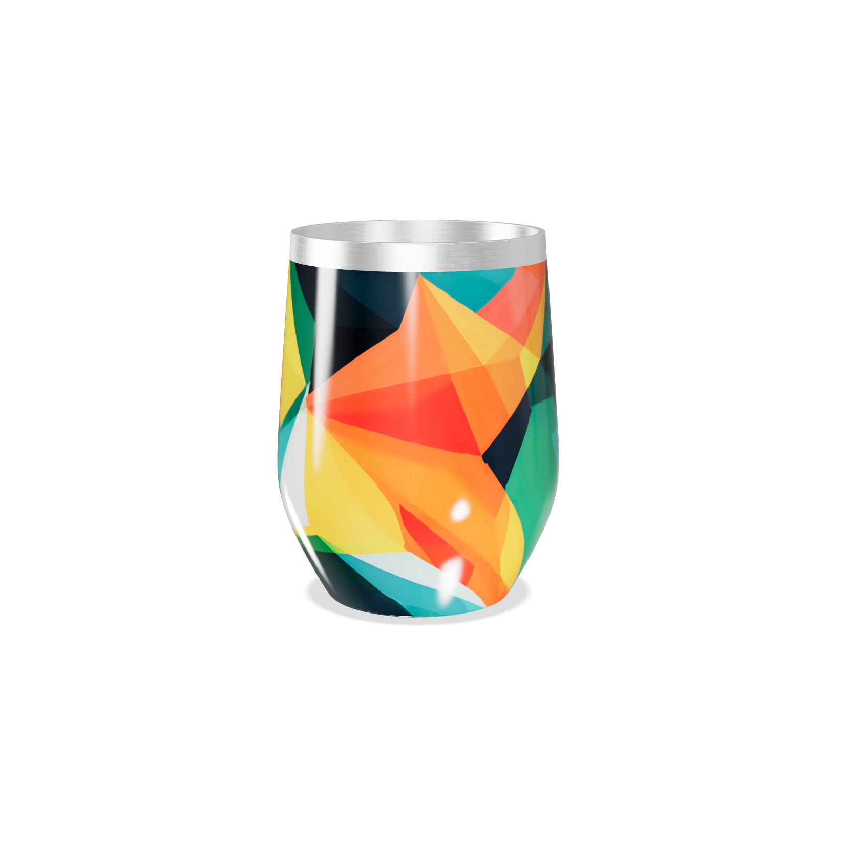 Copo Térmico Slim - Estampa Geométrica Colorida