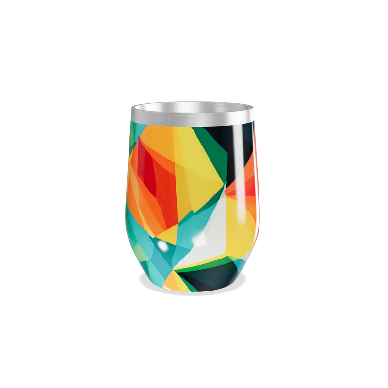 Copo Térmico Slim - Estampa Geométrica Colorida