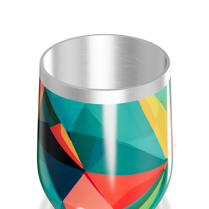 Copo Térmico Slim - Estampa Geométrica Colorida