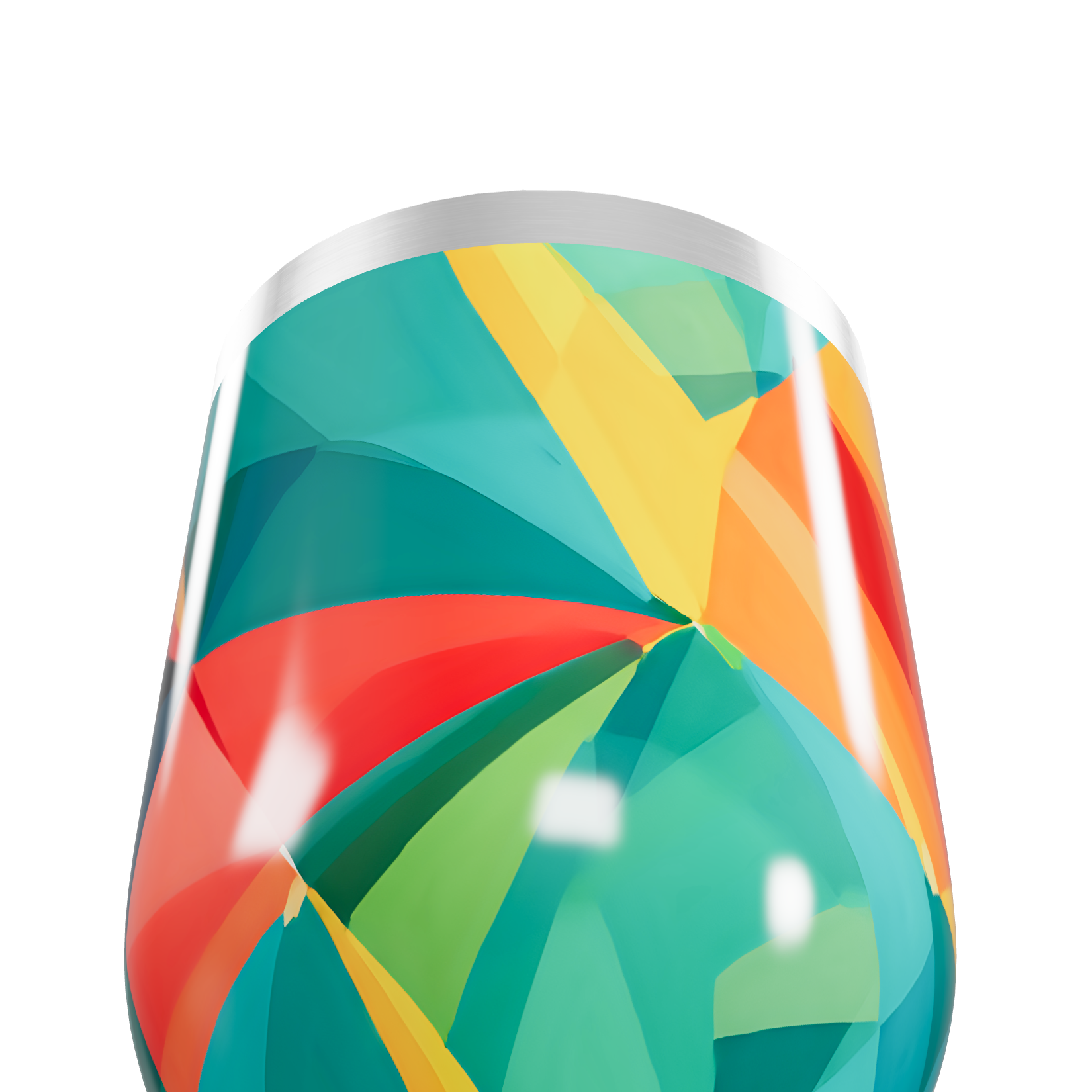 Copo Térmico Slim - Estampa Geométrica Colorida