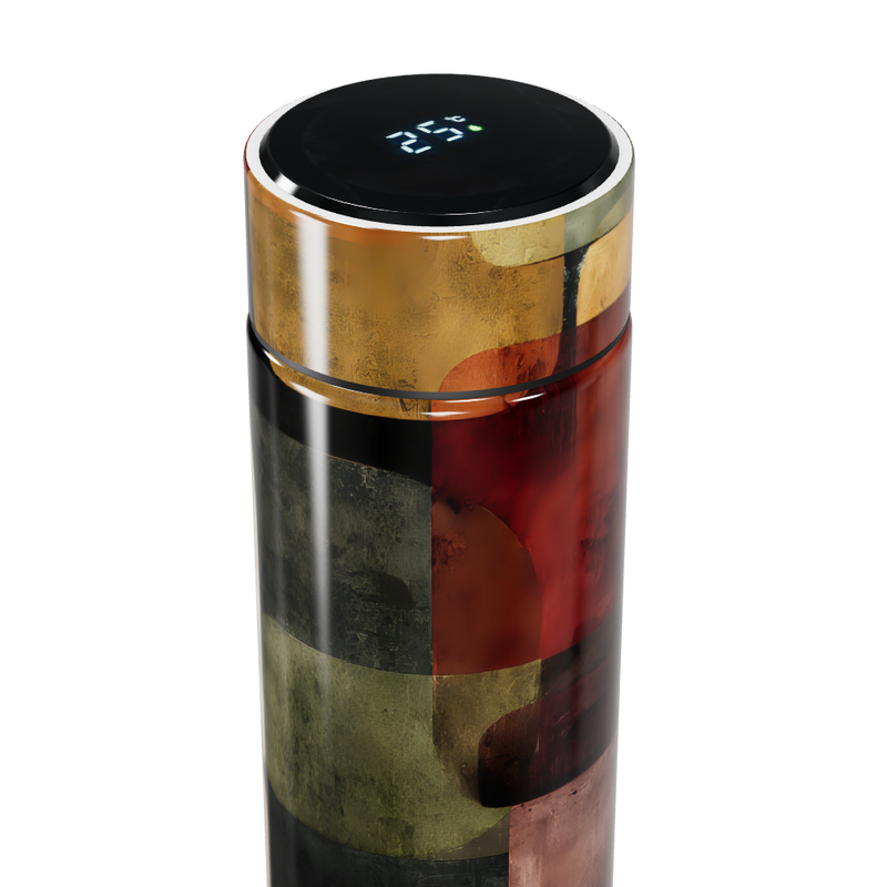 Garrafa Térmica Touch - Estampa Abstrata Colorida