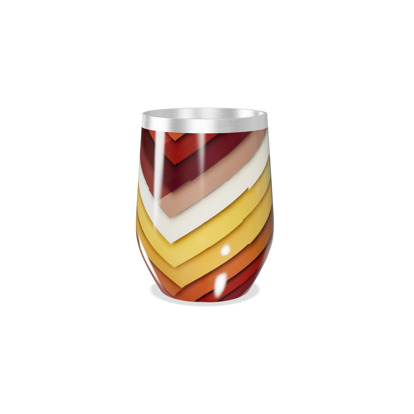 Copo Térmico Slim Chevron Colorido Inox