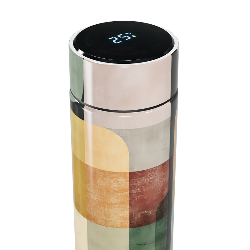 Garrafa Térmica Touch - Estampa Geométrica Colorida