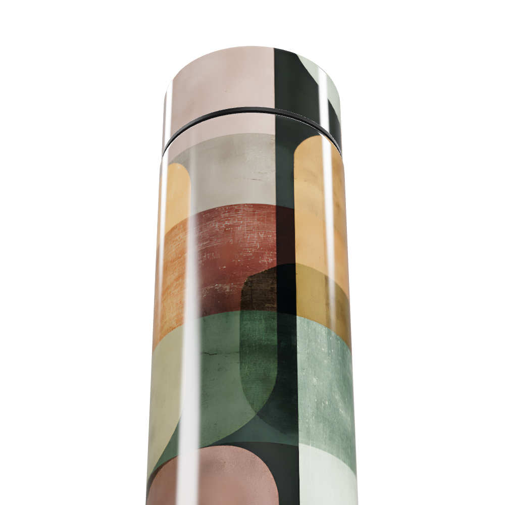 Garrafa Térmica Touch - Estampa Geométrica Colorida