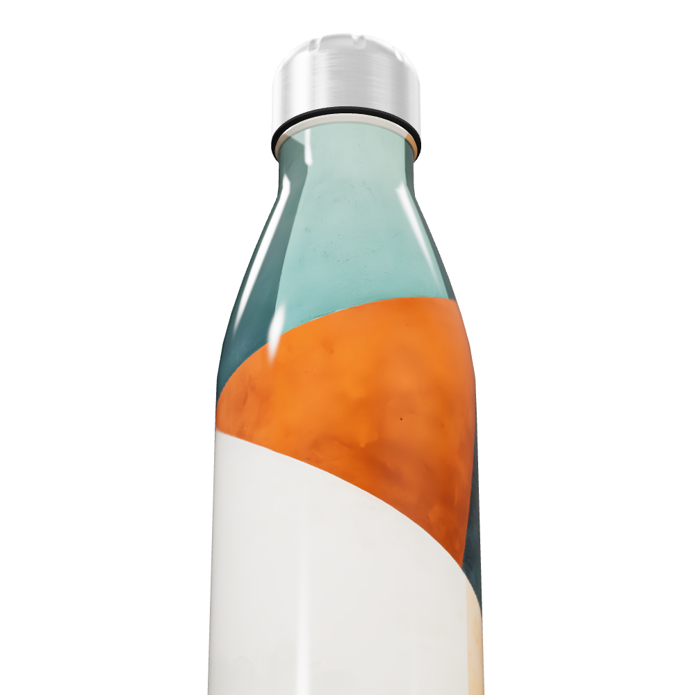 Garrafa Inox - Multicolorida com Tampa Prata