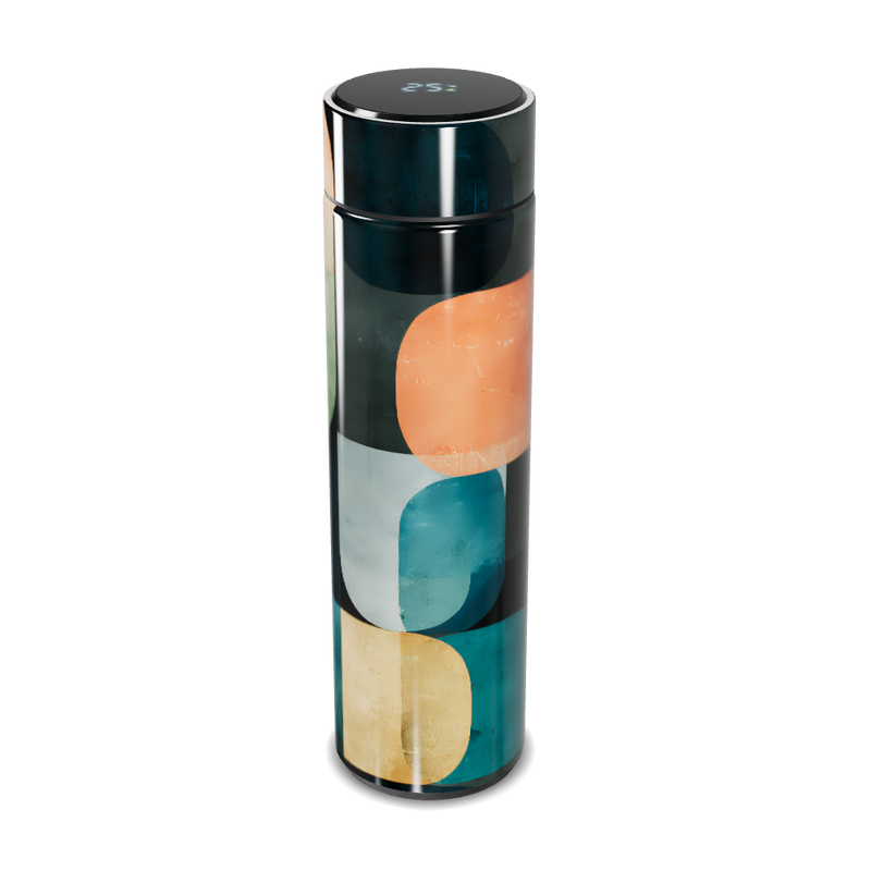 Garrafa Térmica Touch - Estampa Geométrica Colorida