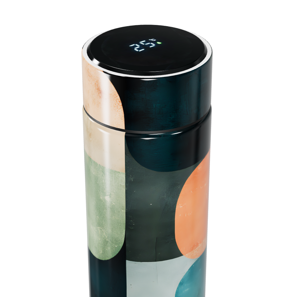 Garrafa Térmica Touch - Estampa Geométrica Colorida