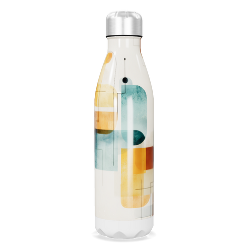 Garrafa Inox - Estampa Geométrica Colorida