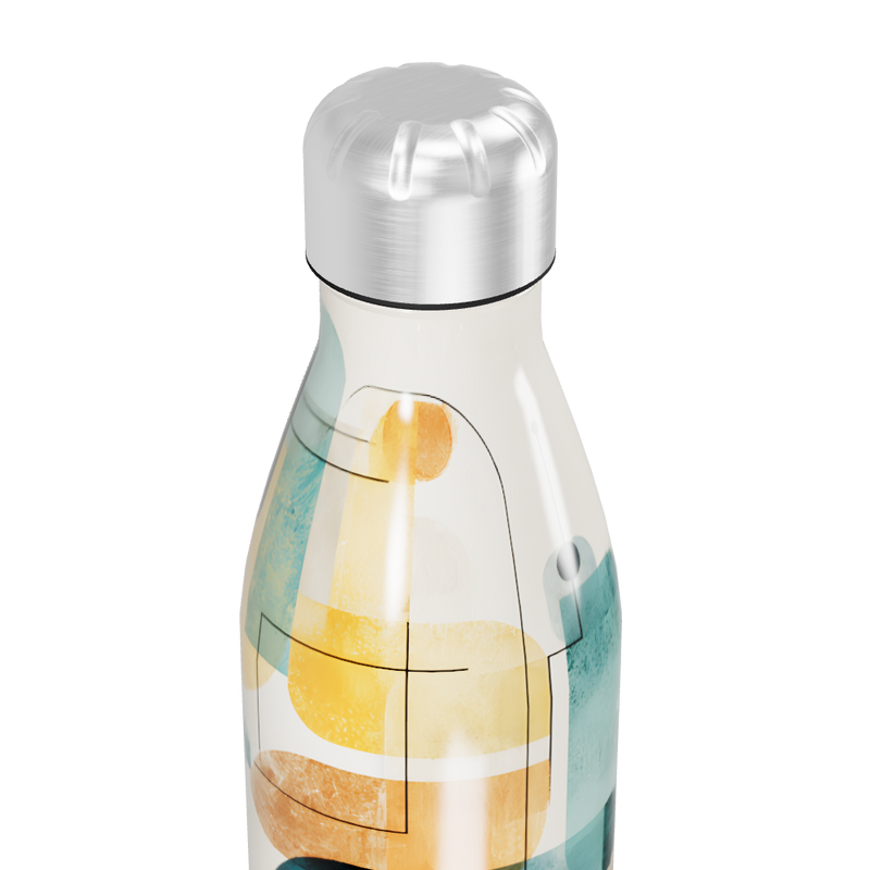 Garrafa Inox - Estampa Geométrica Colorida