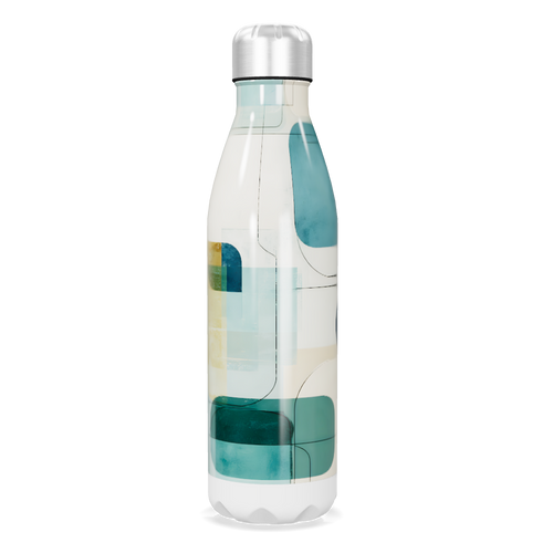 Garrafa Inox - Estampa Geométrica Colorida