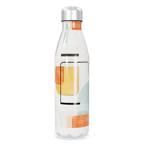 Garrafa Inox - Estampa Geométrica Colorida