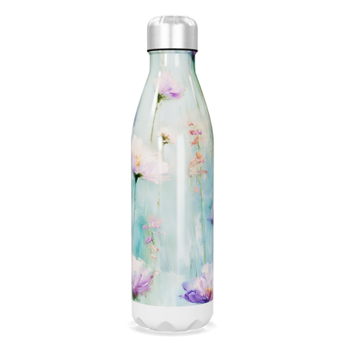 Garrafa Inox - Floral Azul 500ml
