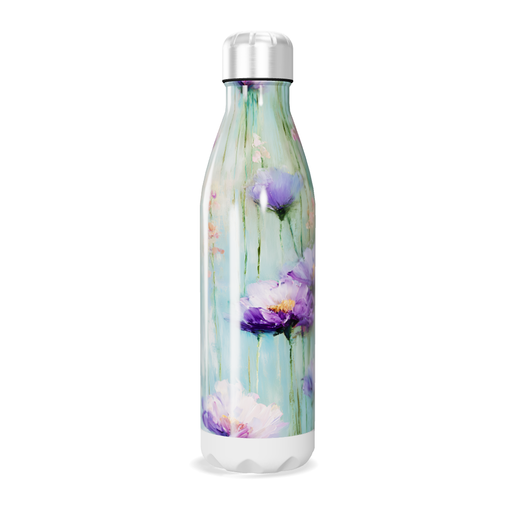 Garrafa Inox - Floral Azul 500ml