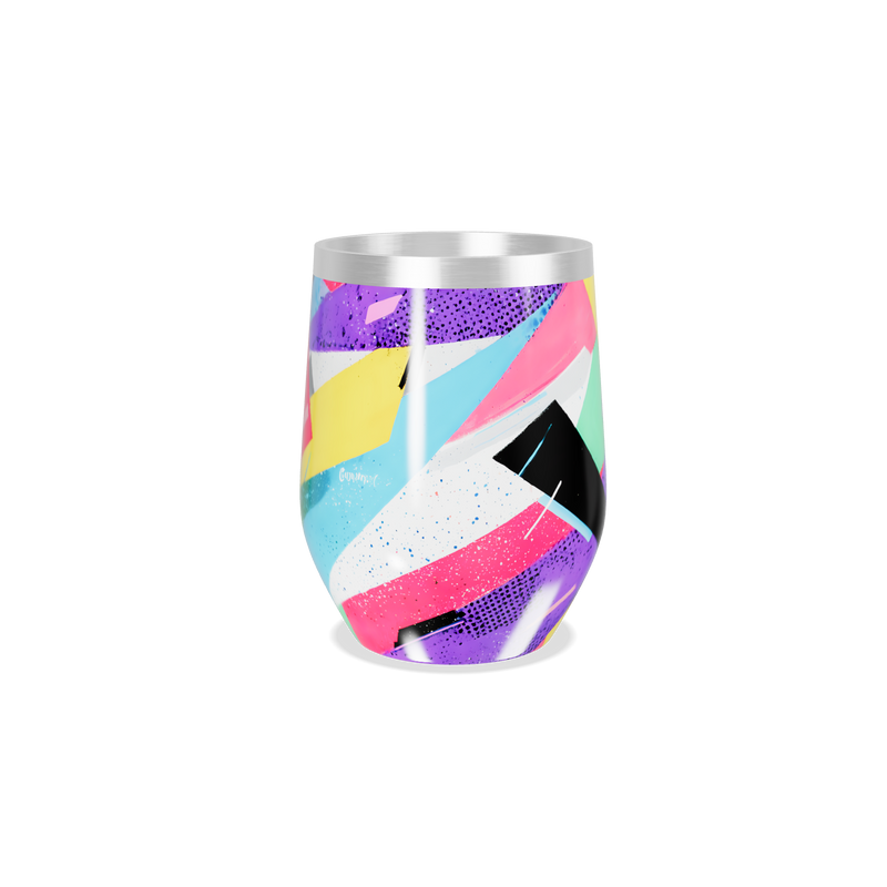 Copo Térmico Slim - Estampado Multicor Aço