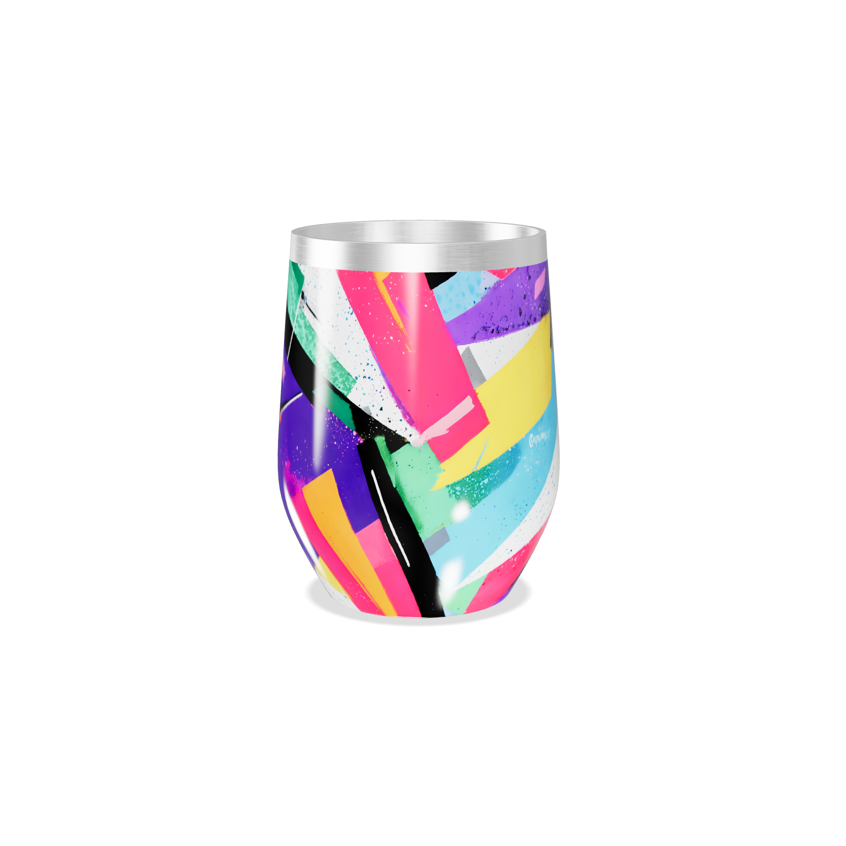 Copo Térmico Slim - Estampado Multicor Aço